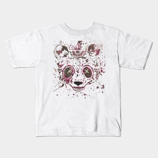 Panda Watercolor Splatter Kids T-Shirt